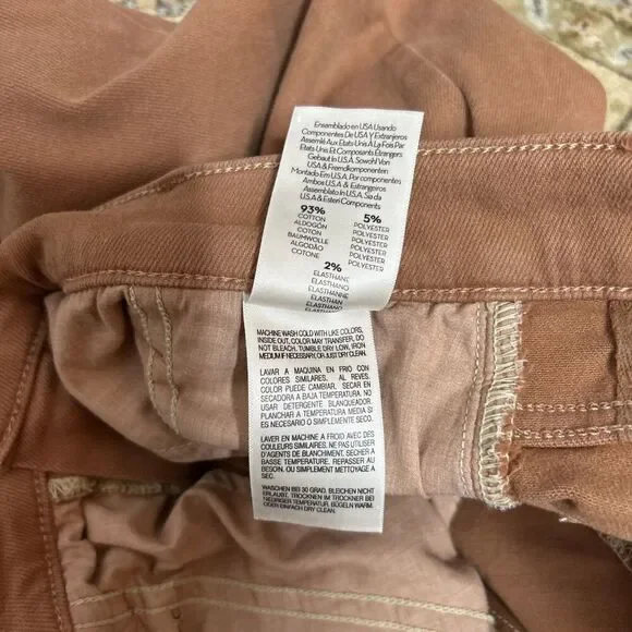 Mother Cargo Jeans Straight Leg High Rise The Rambler Ginger Size 26
